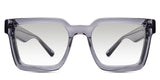 Umer black tinted Gradient sunglasses in silver cloud variant - it's wide frame for medium to wide faces