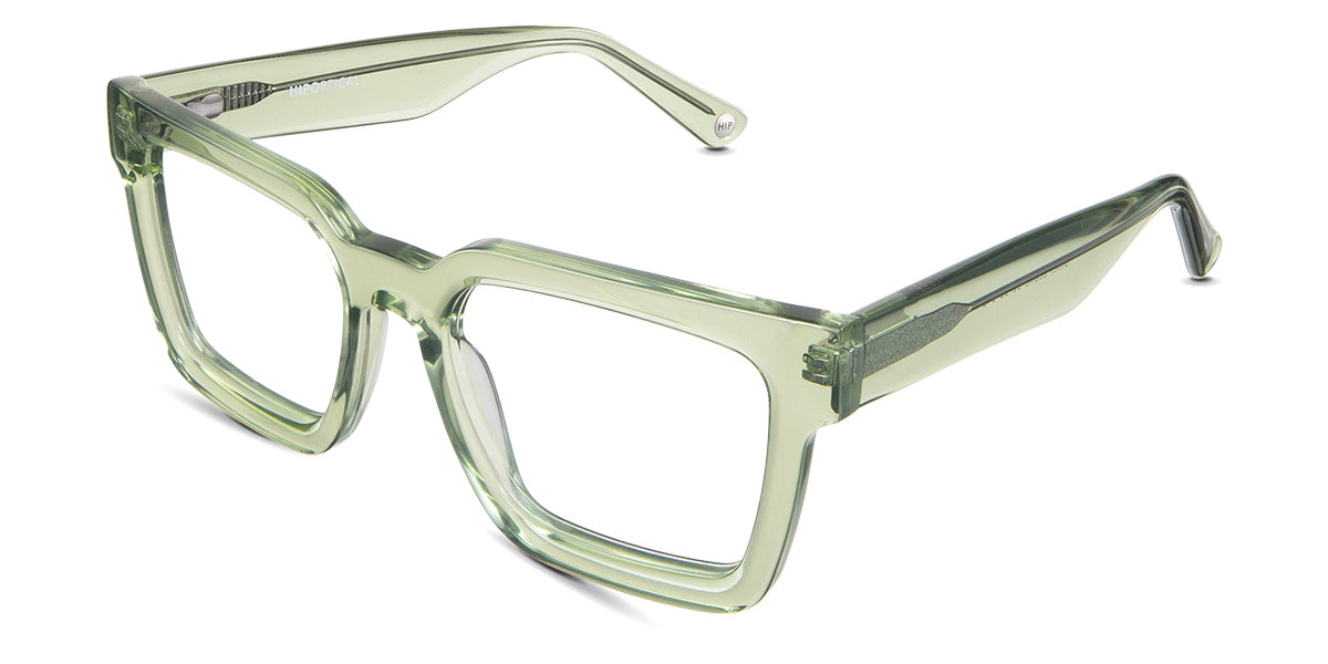 Umer eyeglasses in the leone variant - it's an acetate frame with built-in nose pads.