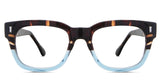 Urban eyeglasses in the dragonets variant - it's a combination of rectangular and oval-shaped frames in color blue and tortoise.