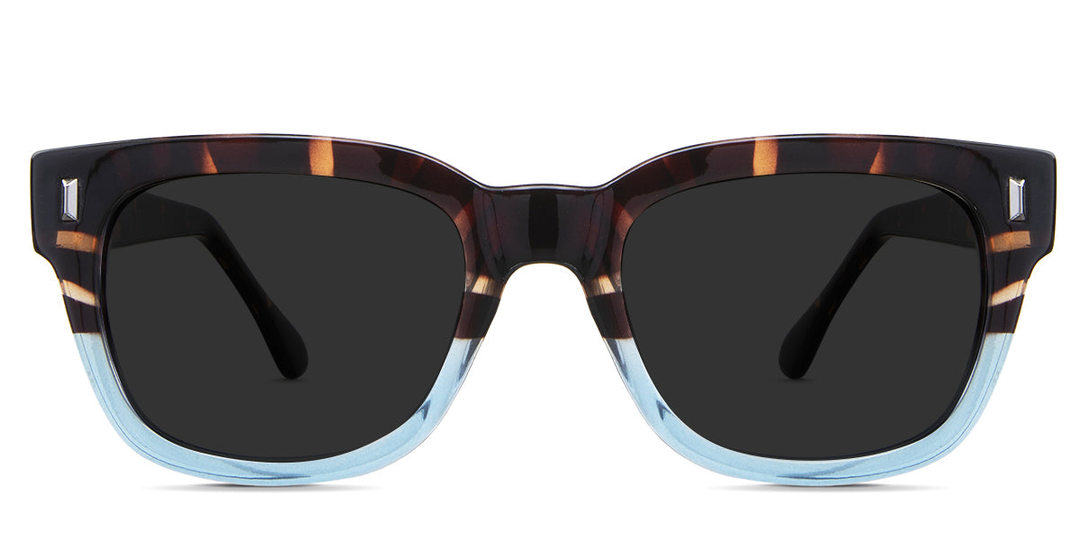 Urban black tinted Standard Solid in the Dragonets variant - it's a combination of rectangular and oval-shaped frames with a wide nose bridge and broad temples.