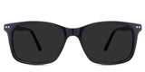 Uriel Gray Polarized in the Midnight variant - is a full-rimmed frame with decorative rivets in both end pieces and has a regular thick temple arm.