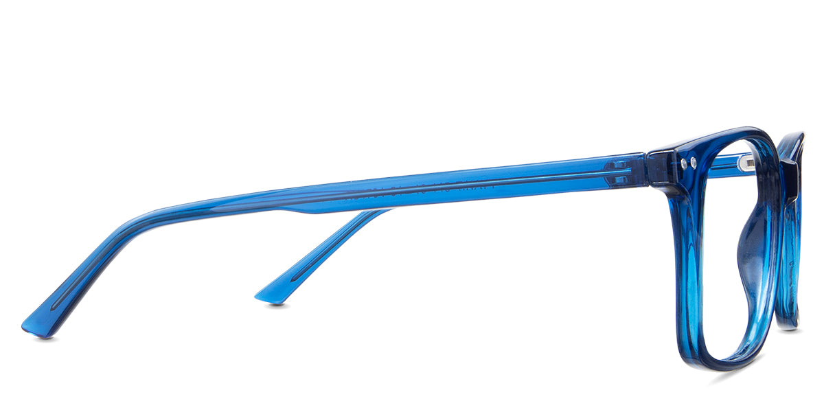 Uriel eyeglasses in the t.navy variant - have a temple arm length of 145mm.