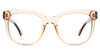 Valeria eyeglasses in the manes variant - is a square transparent frame in brown.