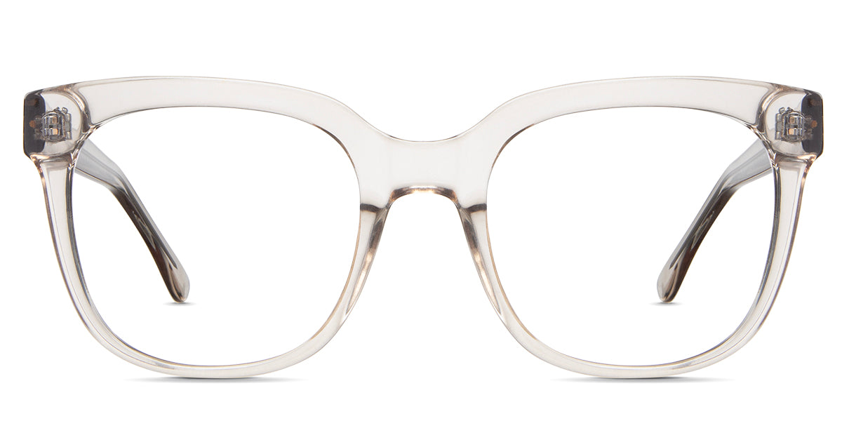 Valeria eyeglasses in the waxwing variant - an acetate frame in grey.
