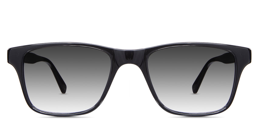 Veli black tinted Gradient eyeglasses in jet-setter variant - rectangular viewing area with medium thick border