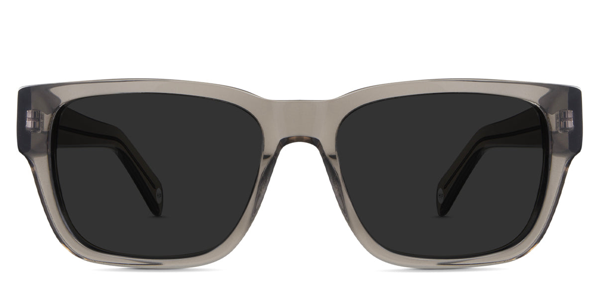 Vuri Gray Polarized in midnight variant - it's a wide square frame with slightly narrow nose bridge and broad temple