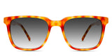 Wagner black tinted Gradient  square eueglasses in sparkling sun variant with thin temple arms