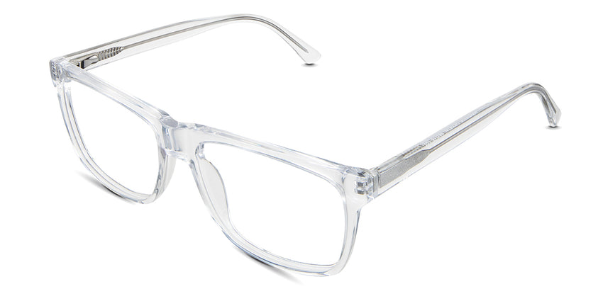 Wallis Eyeglasses in the cloudsea variant - have a thin, full-rimmed frame.