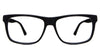 Wallis Eyeglasses in the midnight variant - it's a rectangular frame with a wide viewing area.