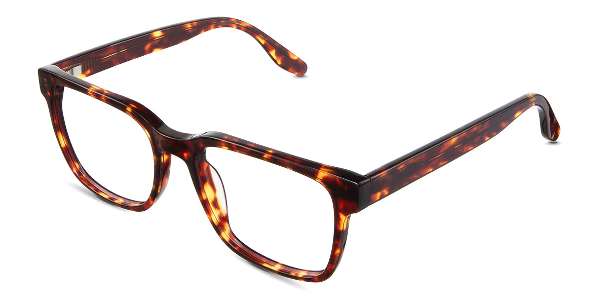 Wells eyeglasses in the delaney variant - have acetate built-in nose pads.