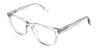 Wells eyeglasses in the frost variant - have a tall U-shaped nose bridge.