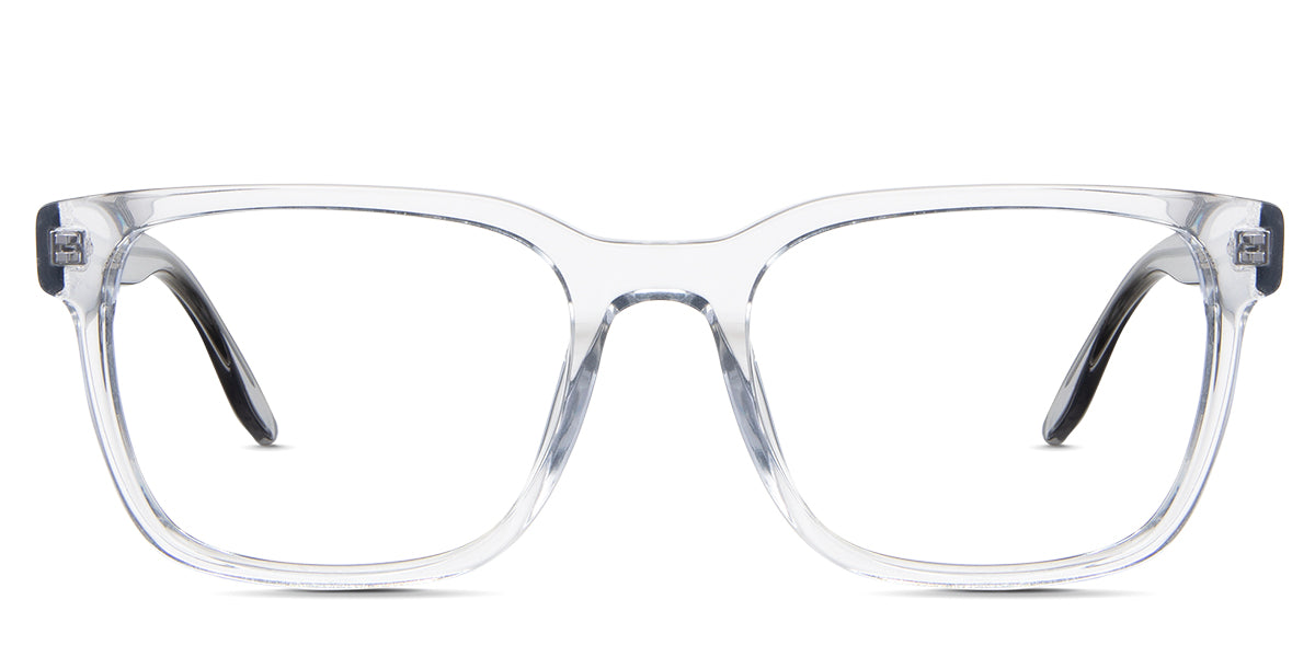 Wells eyeglasses in the frost variant - is a transparent frame in light gray.