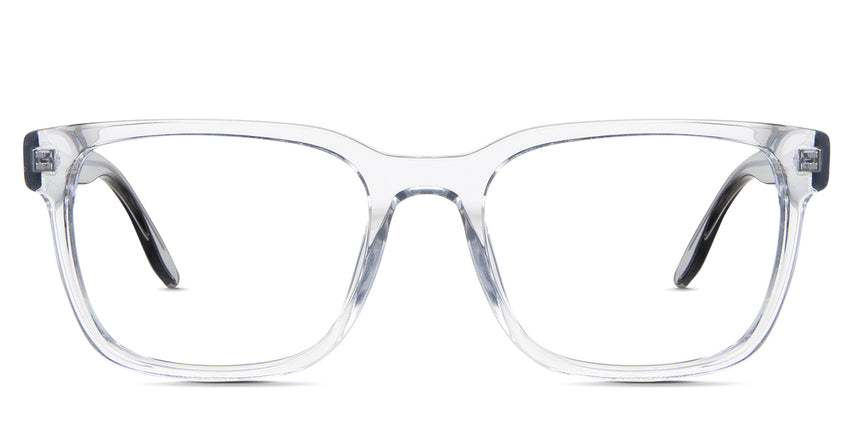 Wells eyeglasses in the frost variant - is a transparent frame in light gray.