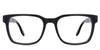 Wells eyeglasses in the midnight variant - it's a rectangular shape frame in color black.