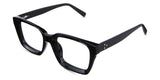 Willa Eyeglasses in the midnight variant - have an acetate built-in nose pad.