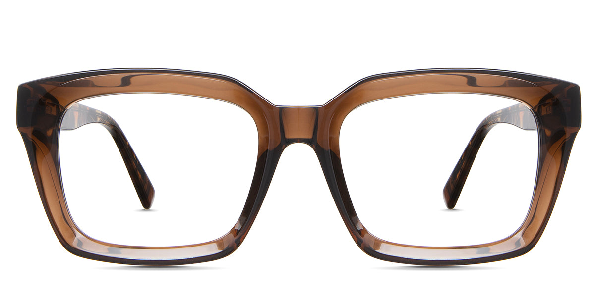 Willa Eyeglasses in the moth variant - is an acetate frame in brown color.
