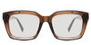 Willa black tinted Standard Solid glasses in the moth variant - is an acetate frame with a U-shaped nose bridge, broad temple arm, and temple tips.