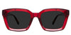 Willa Gray Polarized in the poinsettia variant - is a full-rimmed frame with a high nose bridge of 20mm.