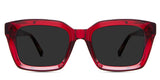 Willa Gray Polarized in the poinsettia variant - is a full-rimmed frame with a high nose bridge of 20mm.
