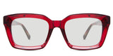 Willa black tinted Standard Solid glasses in the poinsettia variant - is a full-rimmed frame with a high nose bridge of 20mm.
