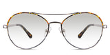 Wilson black tinted Gradient frame in lattice variant - round wired frame with thin temple arms