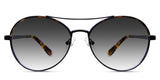 Wilson black tinted Gradient glasses in ramie variant - it's round frame size 55-16-140
