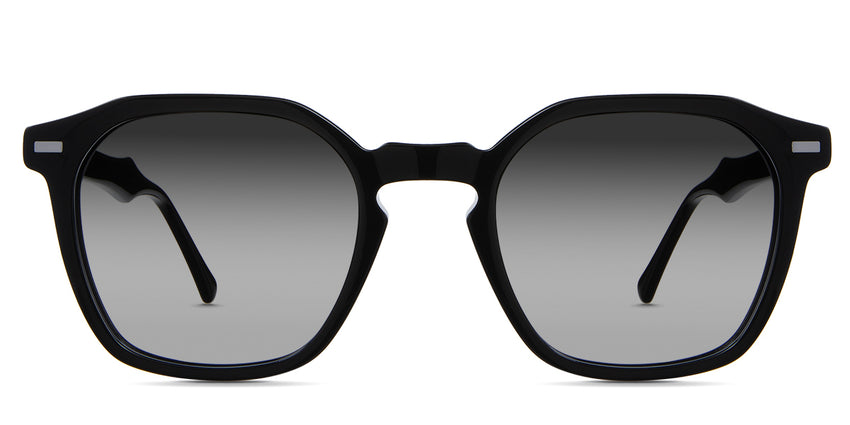 Wren black tinted Gradient sunglasses in Midnight variant - is a full rimmed frame with keyhole shaped nose bridge has built in nose pads; frame size is 49-22-145