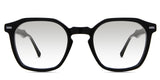 Wren black tinted Gradient glasses in Midnight variant - is a full rimmed frame with keyhole shaped nose bridge has built in nose pads; frame size is 49-22-145