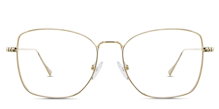 Wynona eyeglasses in the halcyon variant - it's a combination of square and butterfly shape frame.