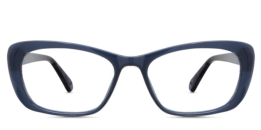 Wynter eyeglasses in the eryngo variant - an acetate frame in blue.