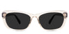 Wynter black Standard Solid in the Pinecone variant - is a rectangular frame with a narrow-width nose bridge.