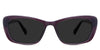 Wynter black Standard Solid in the Plum variant is a full-rimmed frame with built-in nose pads and a frame name and size imprinted inside the arm.