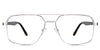 Xavier eyeglasses in the gold variant - it's a full-rimmed frame in gold color.