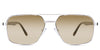 Xavier Beige Sunglasses Gradient in the Gold variant - it's a full-rimmed frame with adjustable nose pads.