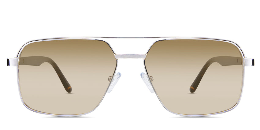 Xavier Beige Sunglasses Gradient in the Baroque variant - it's a full-rimmed frame with adjustable nose pads.