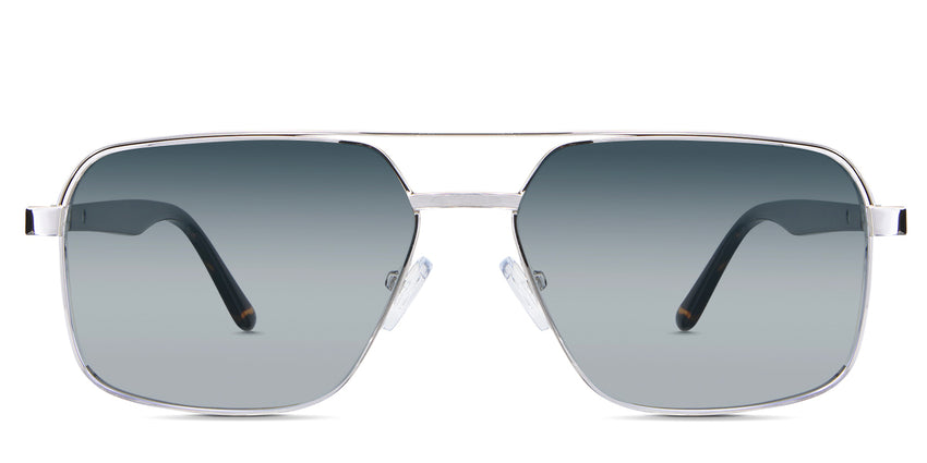 Xavier Blue Sunglasses Gradient in the Baroque variant - it's a full-rimmed frame with adjustable nose pads.