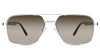 Xavier Brown Sunglasses Gradient in the Gold variant - it's a full-rimmed frame with adjustable nose pads.