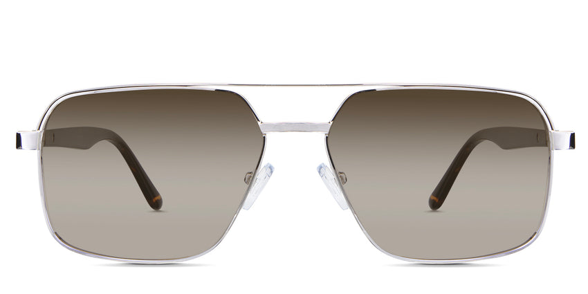 Xavier Brown Sunglasses Gradient in the Baroque variant - it's a full-rimmed frame with adjustable nose pads.