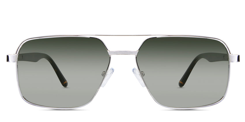 Xavier Green Sunglasses Gradient in the Baroque variant - it's a full-rimmed frame with adjustable nose pads.