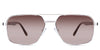 Xavier Rose Sunglasses Gradient in the Gold variant - it's a full-rimmed frame with adjustable nose pads.