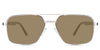 Xavier Beige Sunglasses Solid in the Baroque variant - it's a full-rimmed frame with adjustable nose pads.