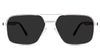 Xavier Black Sunglasses Solid in the Baroque variant - it's a full-rimmed frame with adjustable nose pads.