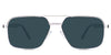 Xavier Blue Sunglasses Solid in the Baroque variant - it's a full-rimmed frame with adjustable nose pads.