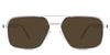 Xavier Brown Sunglasses Solid in the Baroque variant - it's a full-rimmed frame with adjustable nose pads.