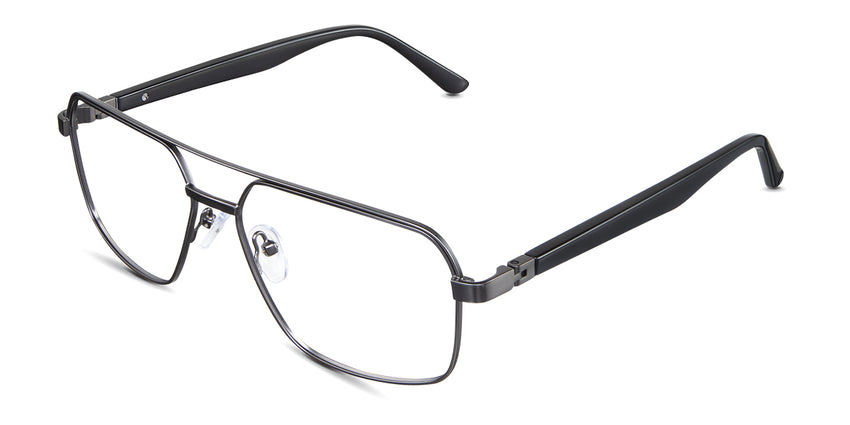 Xavier eyeglasses in the gun variant - have silicone nose pads.