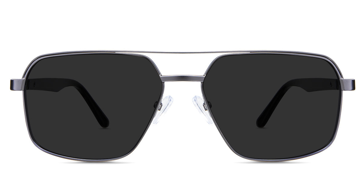 Xavier Gray Polarized in the Gold variant - it's a full-rimmed frame with adjustable nose pads.