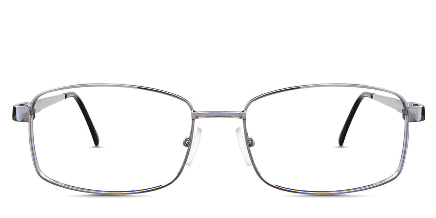 Xena eyeglasses in the silver variant - are full-rimmed metal frames in silver.