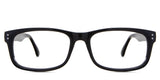 Yael eyeglasses in the midnight variant - is a full-rimmed acetate frame in black color.