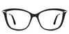 Yuki eyeglasses in the lasius variant - is a full-rimmed frame in black.