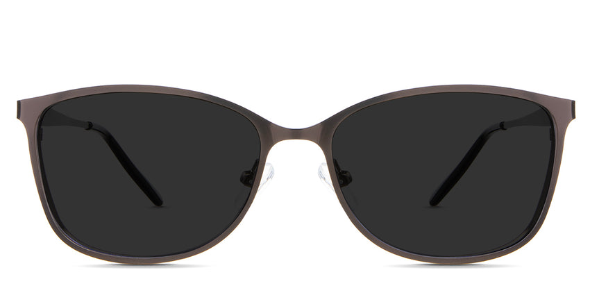 Yvonne black tinted Standard Solid sunglasses in the Moose variant - are full-rimmed frames with a U-shaped nose bridge and slim arms.